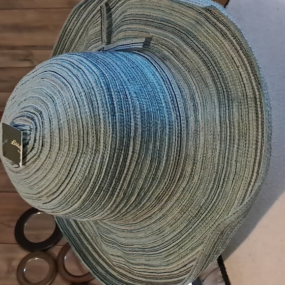 Eddie Bauer Blue Striped Women's Sun Hat - Picture 3 of 8